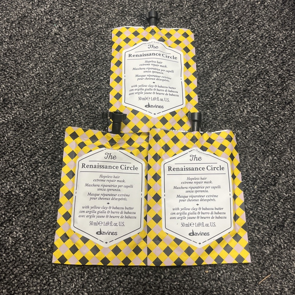 3 PACK* Davines The Renaissance Circle Extreme Repair Hair Mask 50 ml 1.69fl Oz
